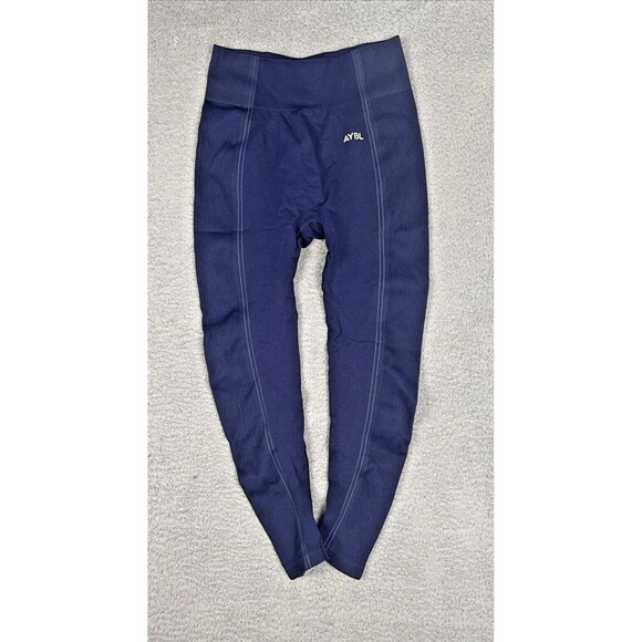 AYBL Reflex Seamless High-Waist Navy Compression Leggings Sz XL Athletic Wear - Picture 1 of 6